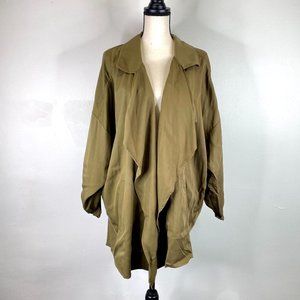 H&M WOMEN'S GREEN JACKET SZ L